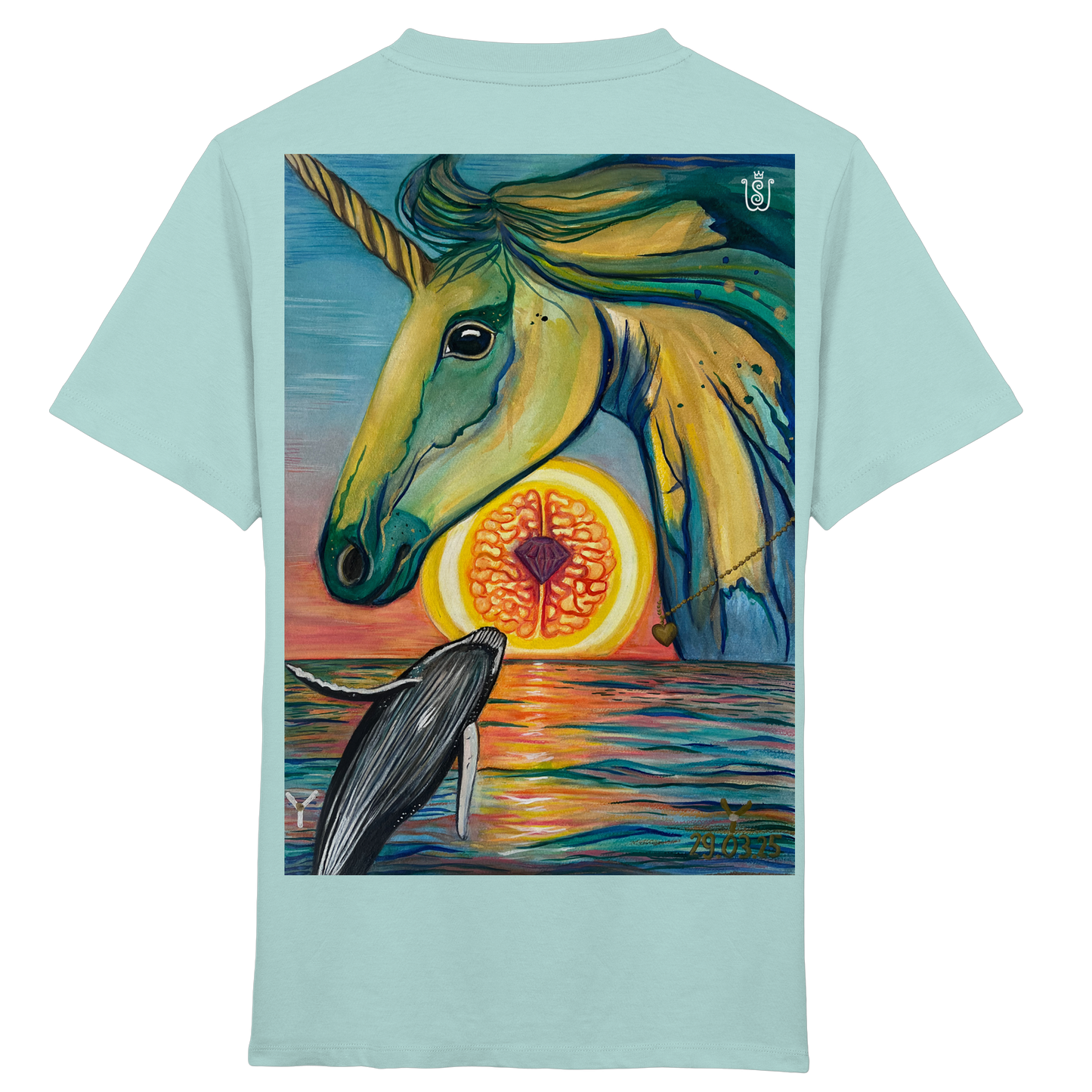 Blaupause-Einhorn - Kids Organic Shirt
