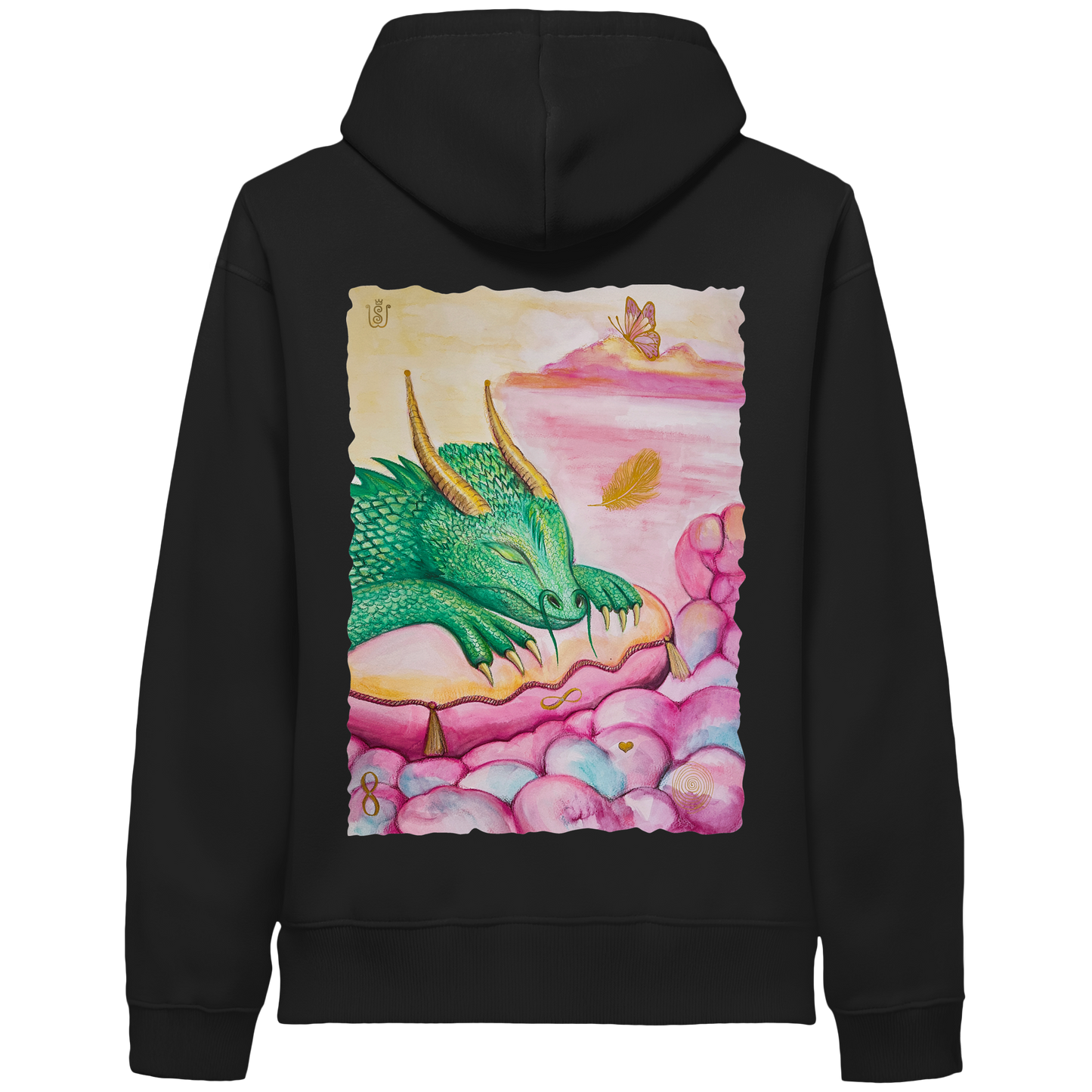 Leichtigkeitsdrache - Organic Side Pocket Hoodie