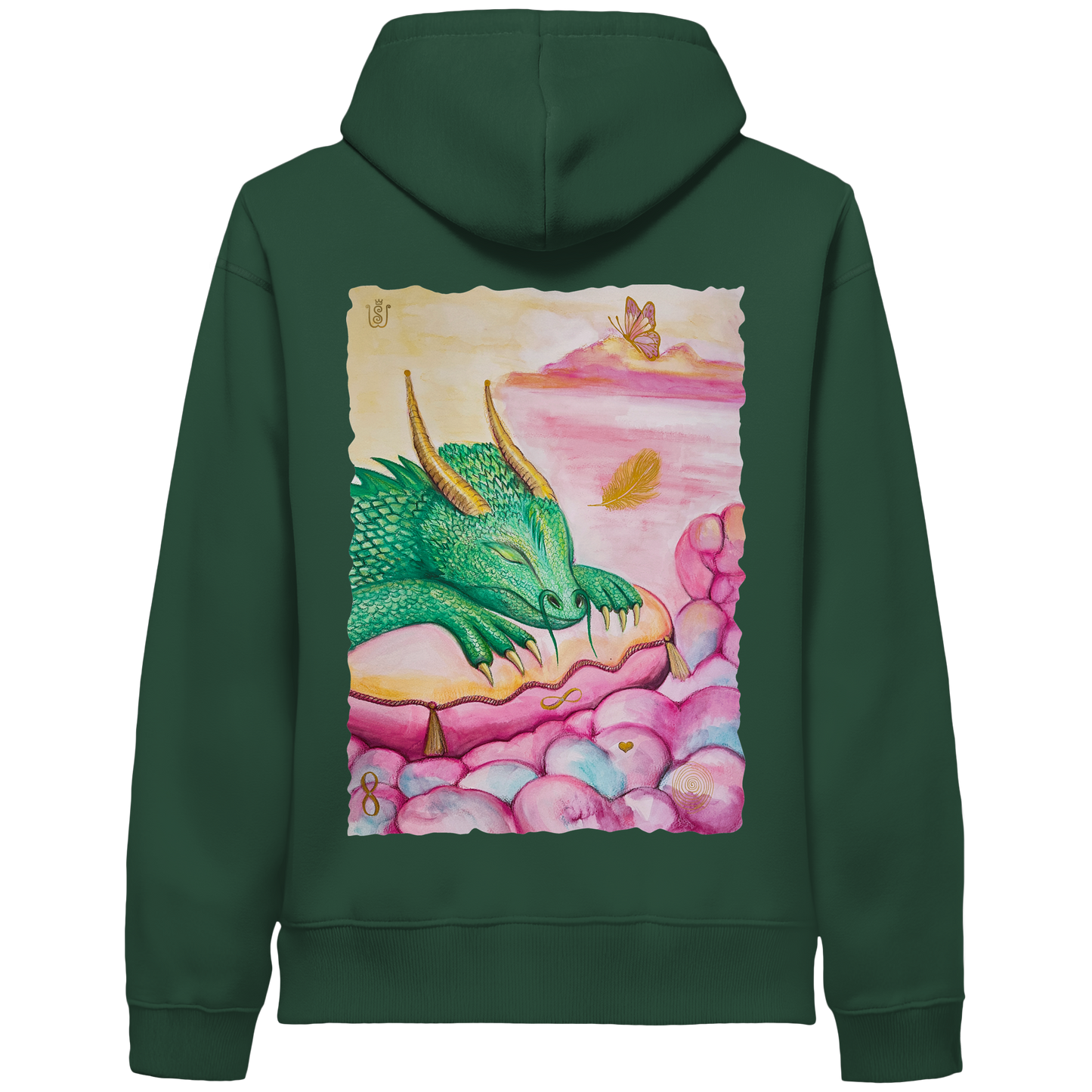 Leichtigkeitsdrache - Organic Side Pocket Hoodie