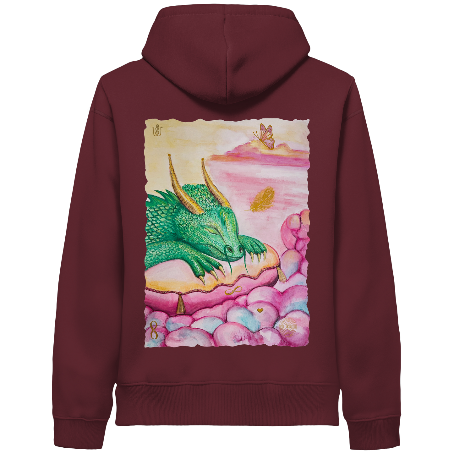 Leichtigkeitsdrache - Organic Side Pocket Hoodie