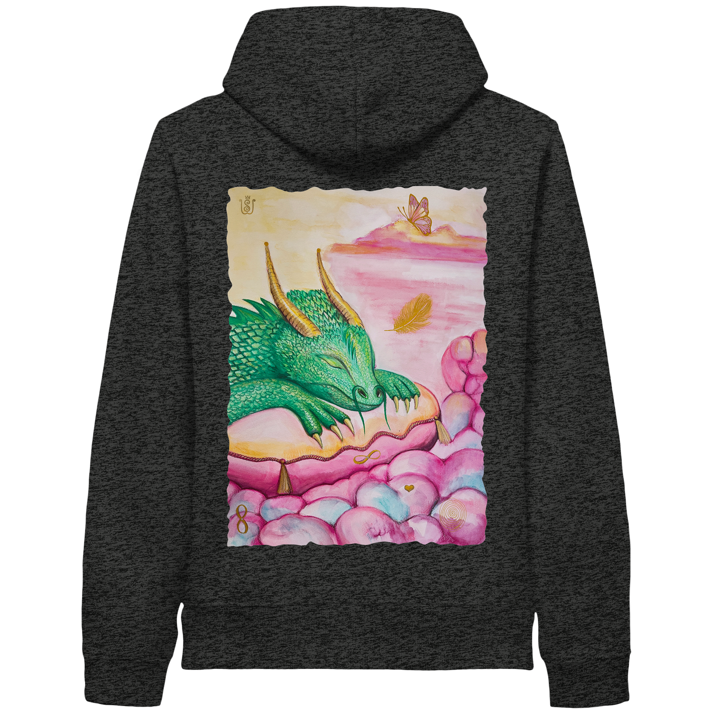 Leichtigkeitsdrache - Organic Side Pocket Hoodie