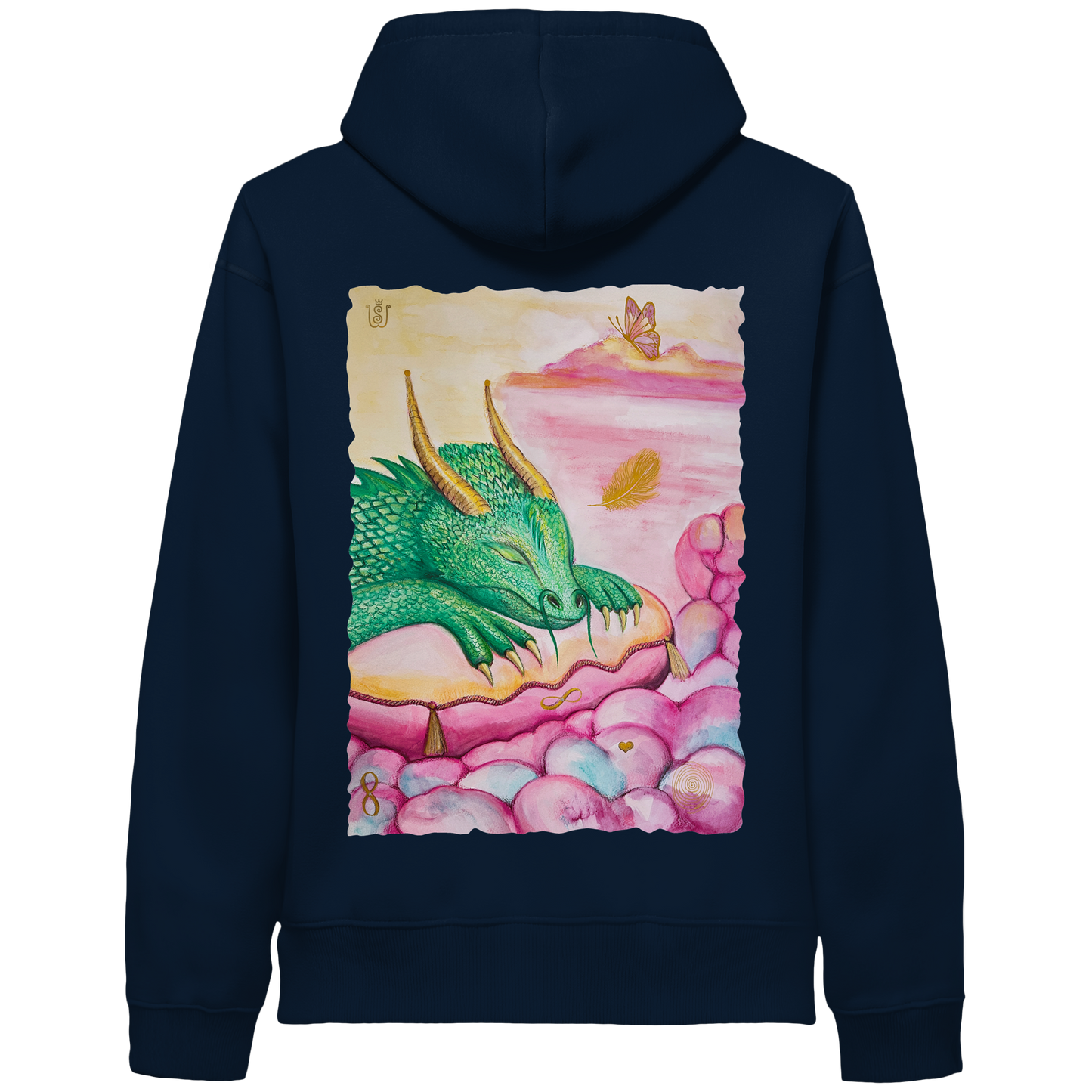 Leichtigkeitsdrache - Organic Side Pocket Hoodie