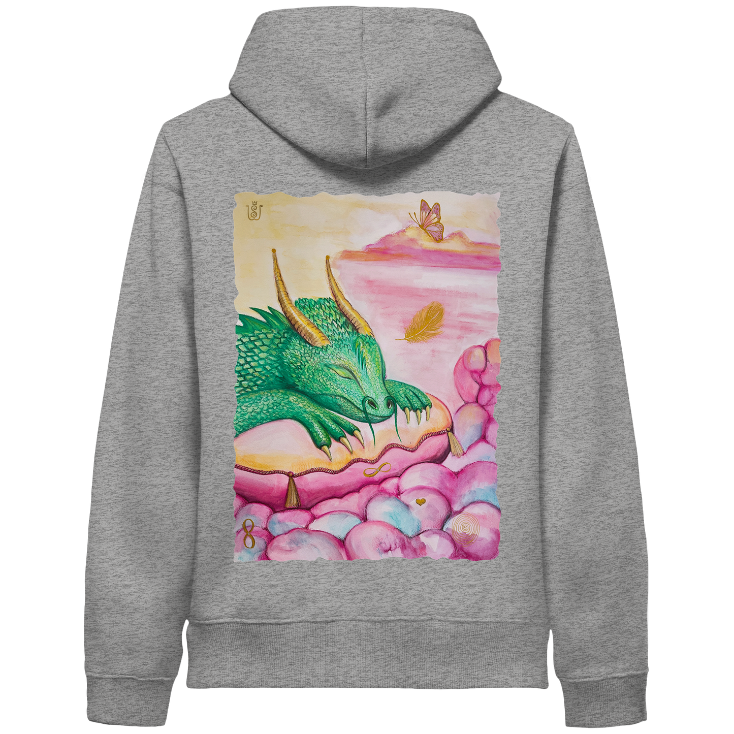 Leichtigkeitsdrache - Organic Side Pocket Hoodie