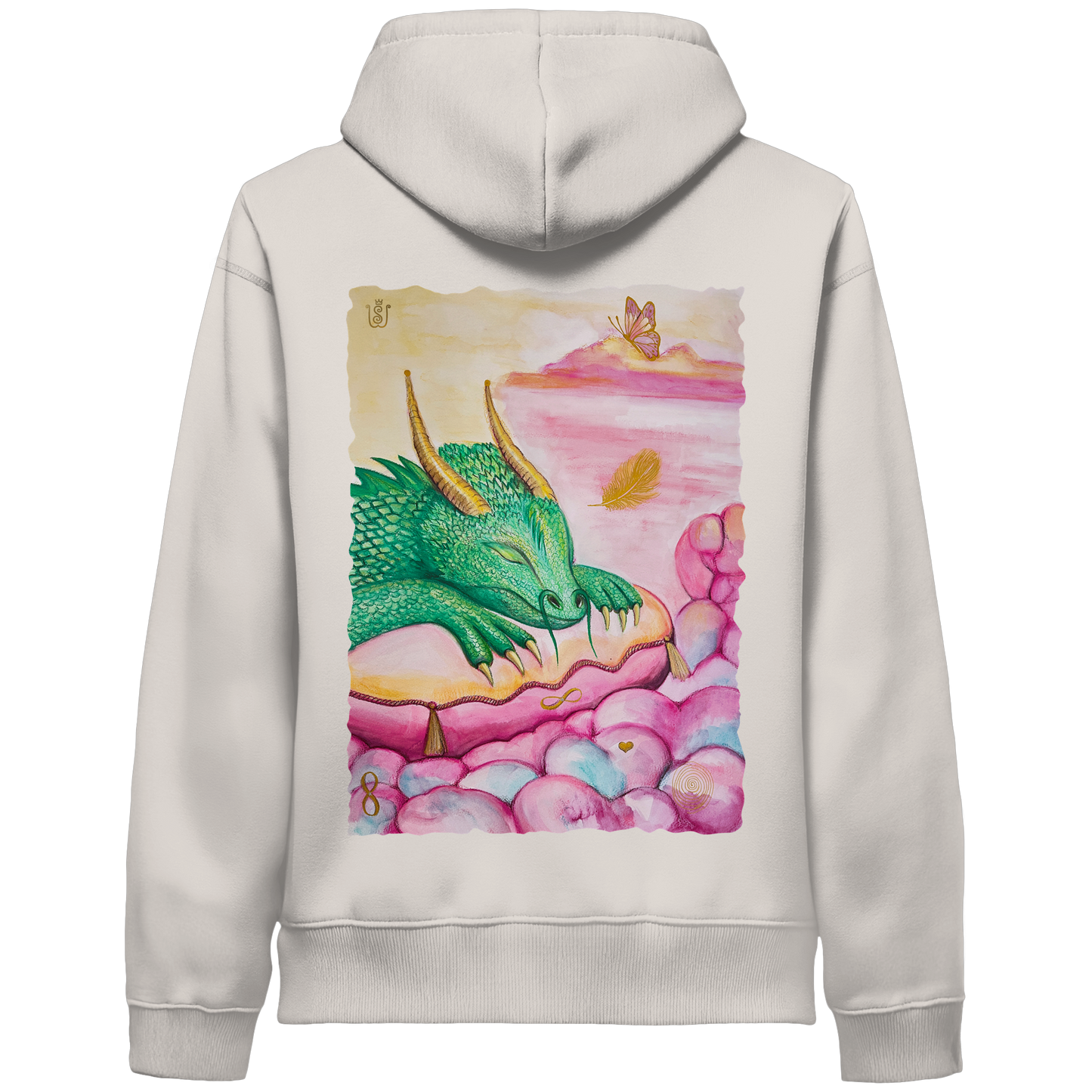 Leichtigkeitsdrache - Organic Side Pocket Hoodie
