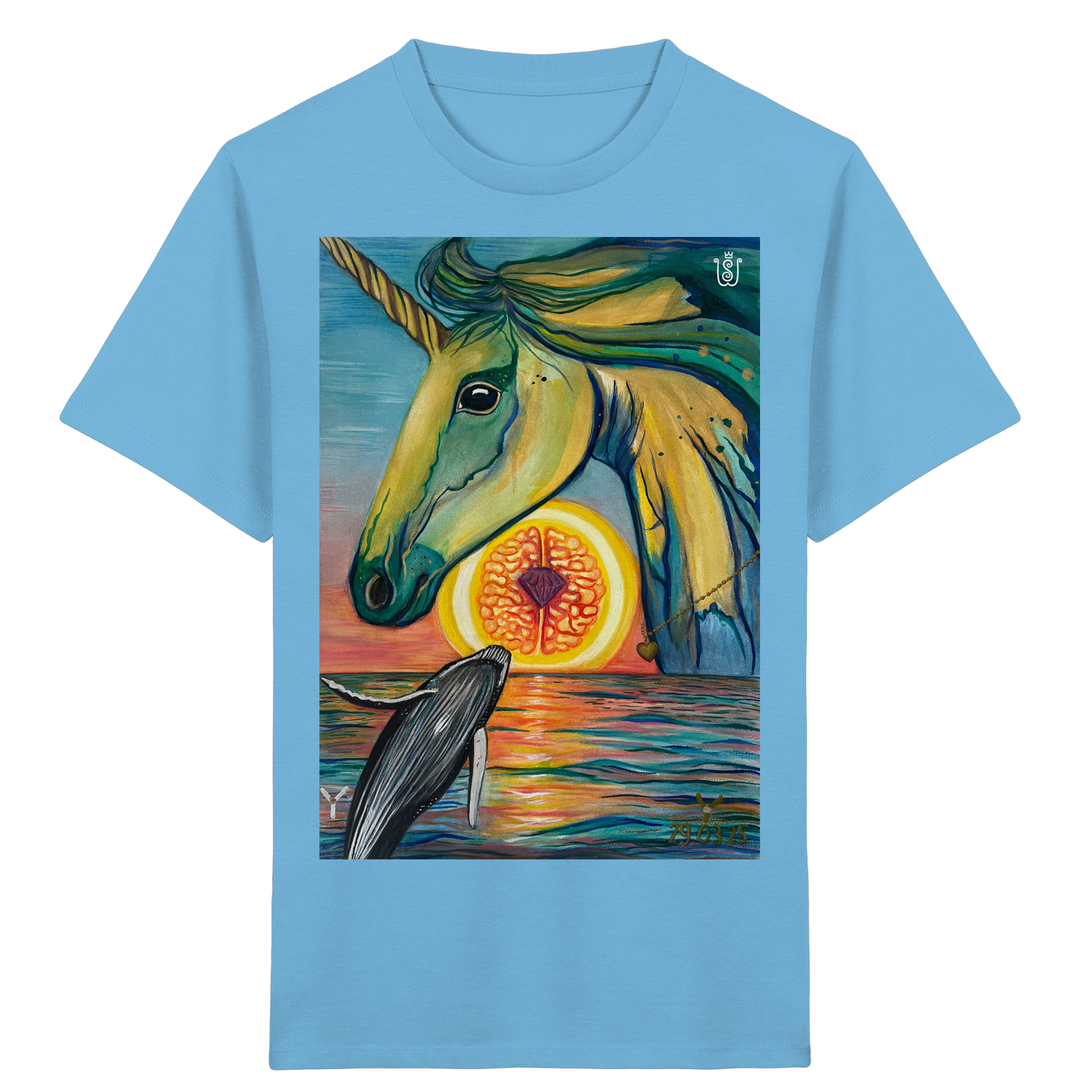 Blaupause-Einhorn - Kids Organic Shirt