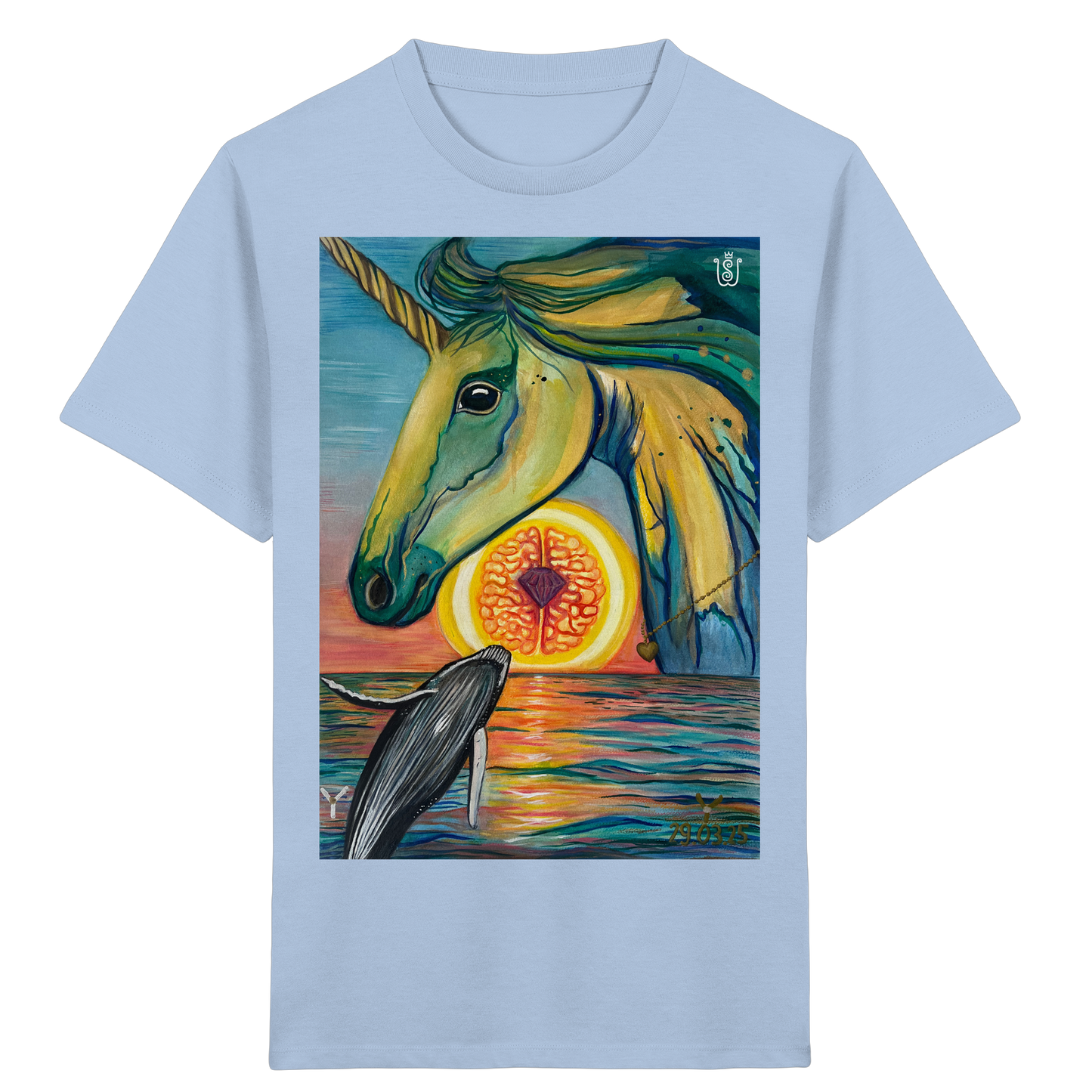 Blaupause-Einhorn - Kids Organic Shirt