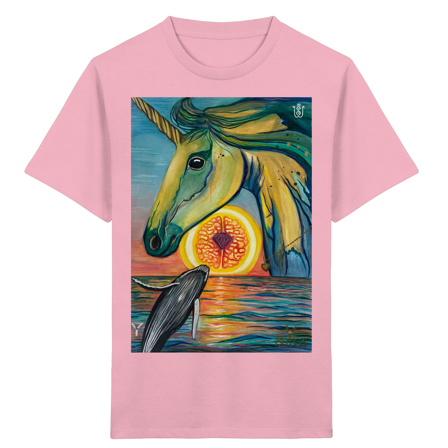 Blaupause-Einhorn - Kids Organic Shirt