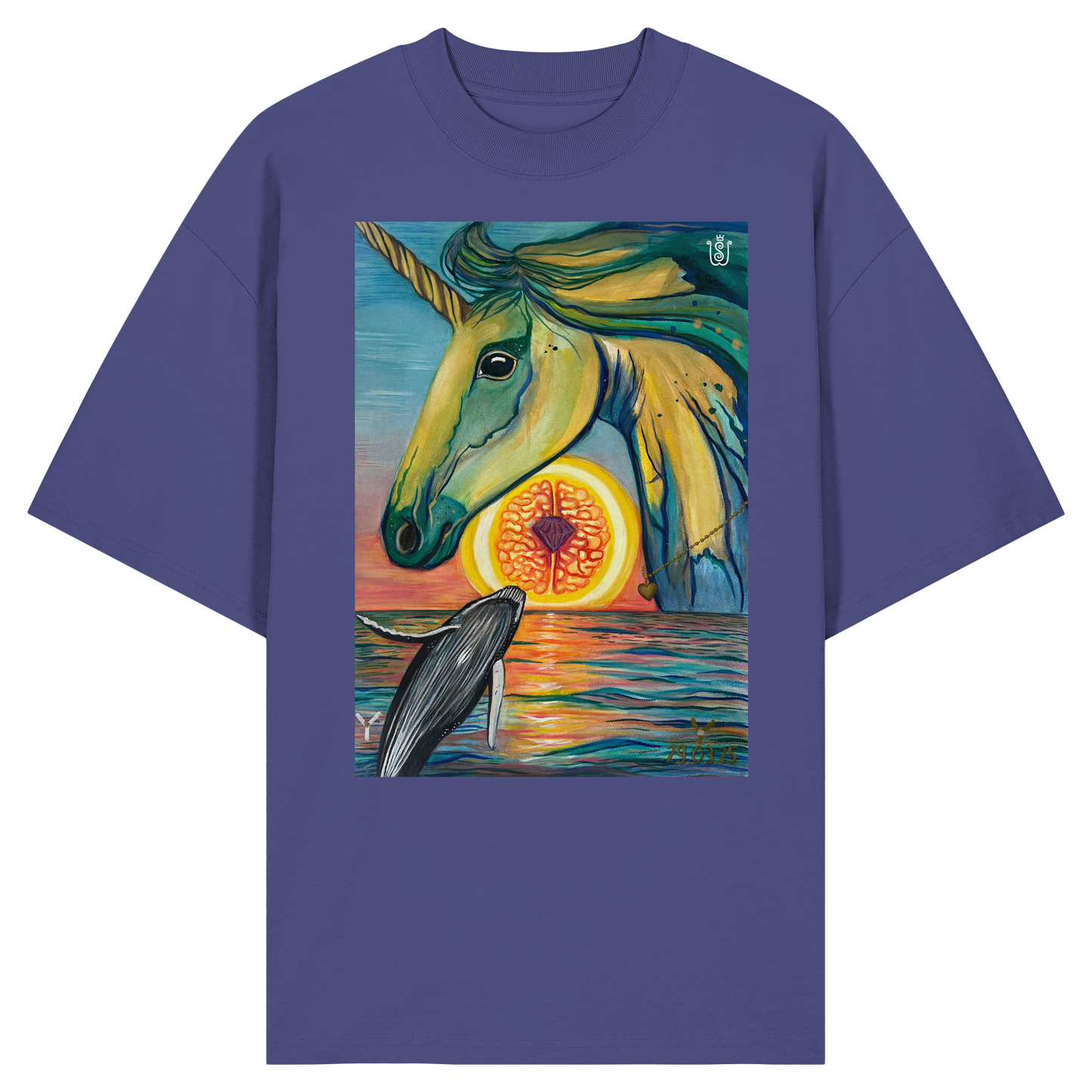 Blaupause-Einhorn - Organic Oversize Shirt