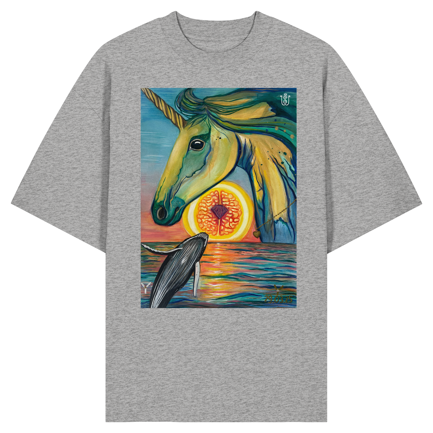 Blaupause-Einhorn - Organic Oversize Shirt