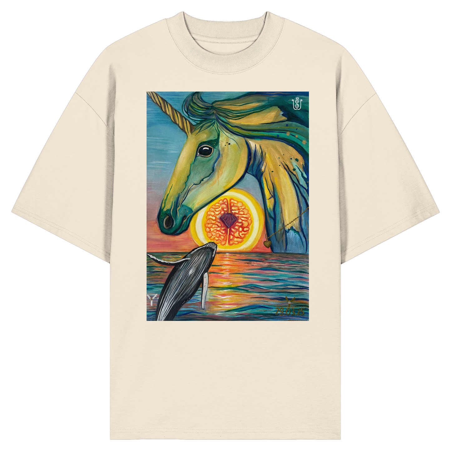 Blaupause-Einhorn - Organic Oversize Shirt