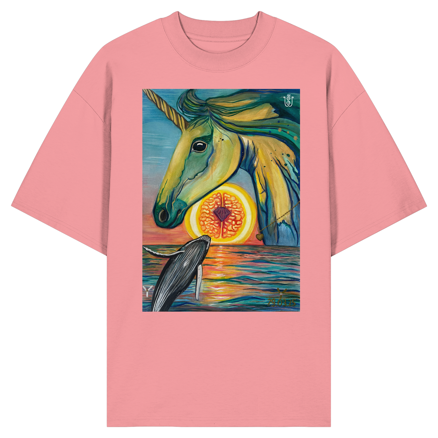 Blaupause-Einhorn - Organic Oversize Shirt