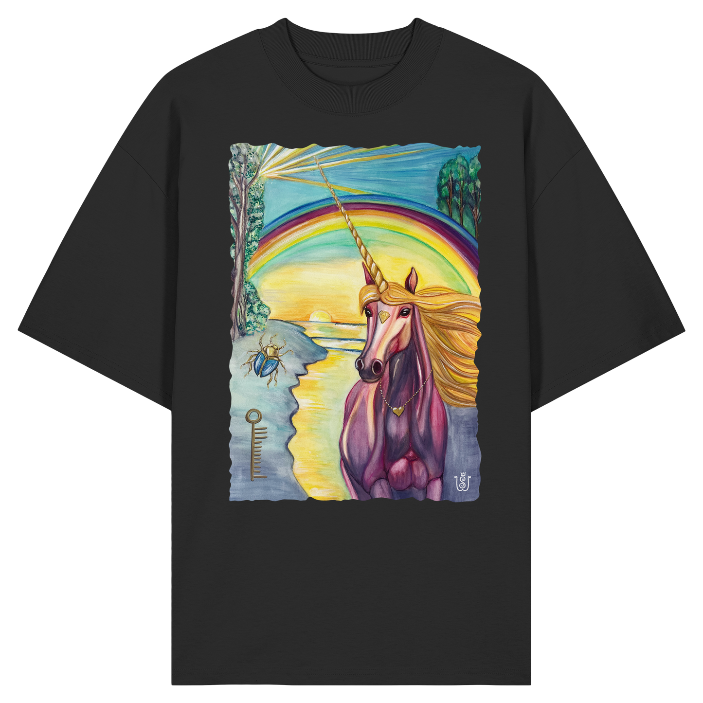 Das Einhorn der Bedingungslosen Liebe  - Organic Oversize Shirt