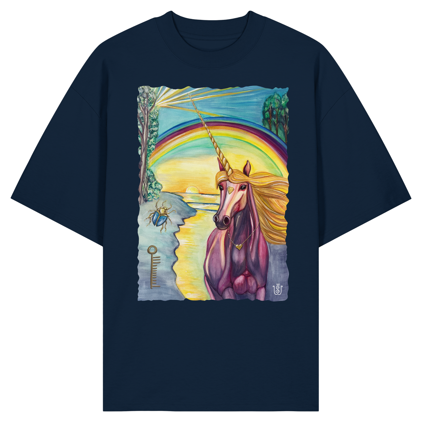 Das Einhorn der Bedingungslosen Liebe  - Organic Oversize Shirt