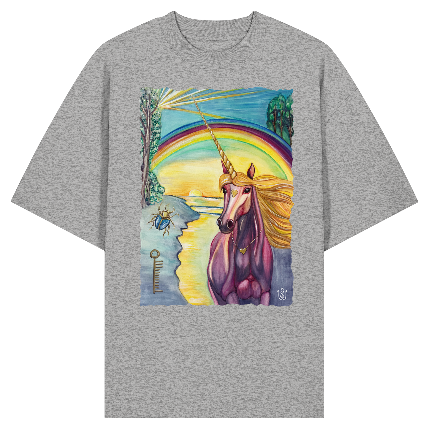 Das Einhorn der Bedingungslosen Liebe  - Organic Oversize Shirt