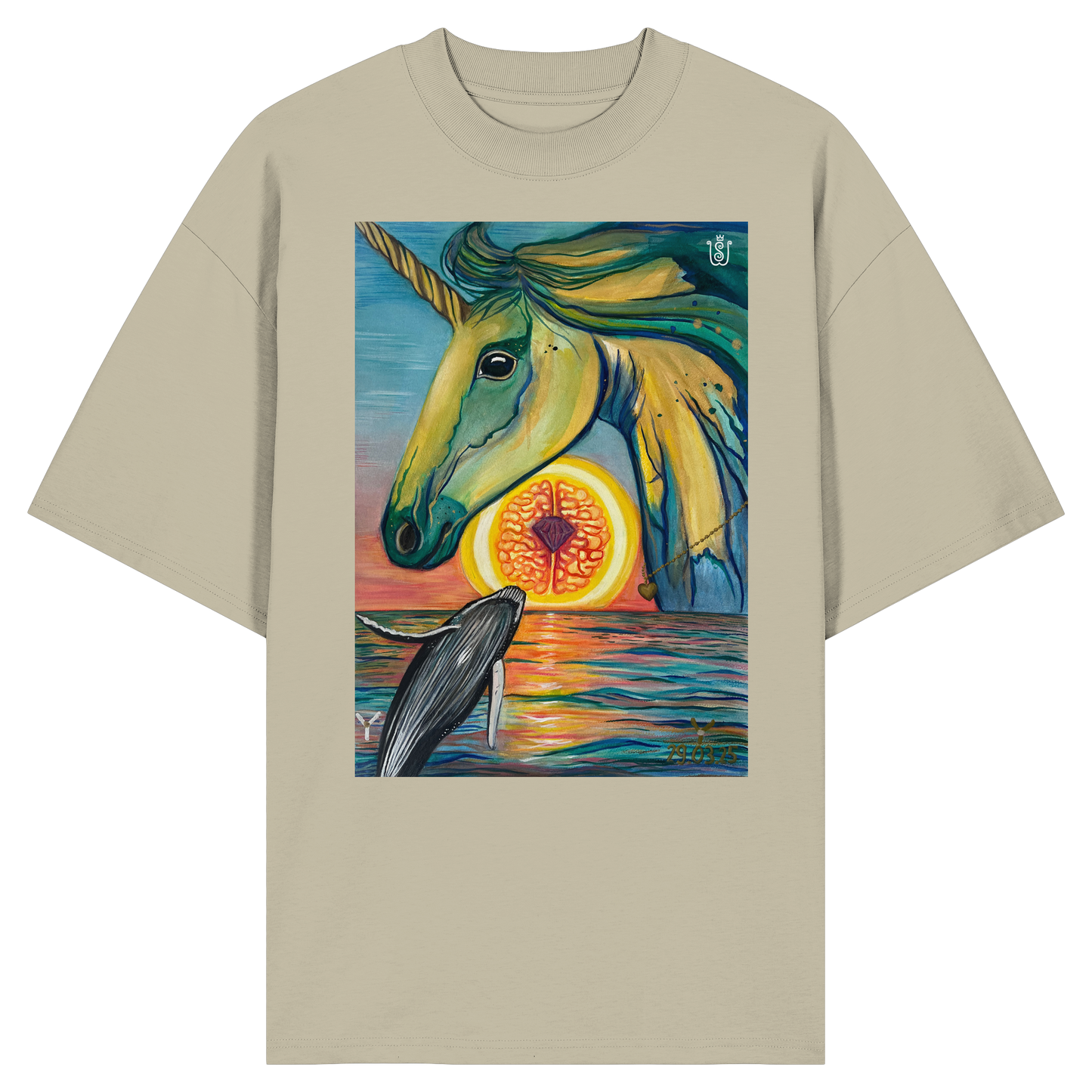 Blaupause-Einhorn - Organic Oversize Shirt