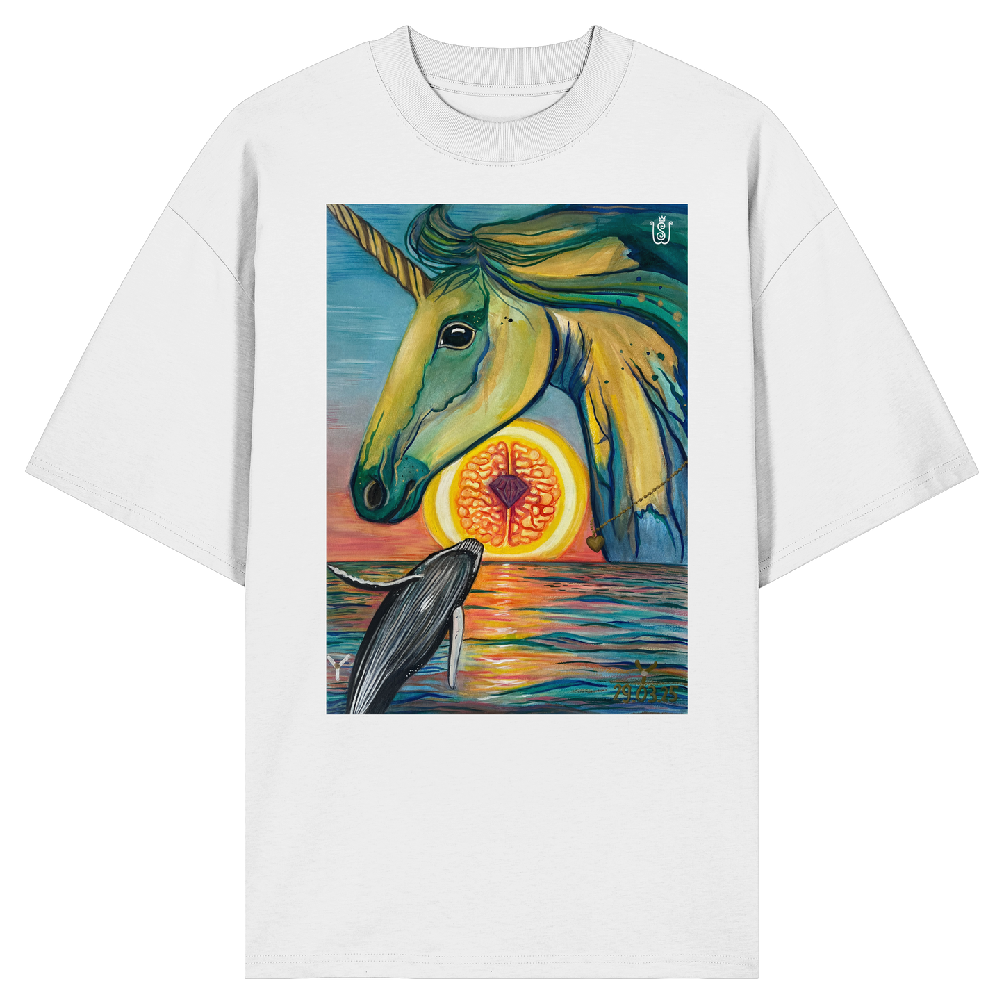 Blaupause-Einhorn - Organic Oversize Shirt